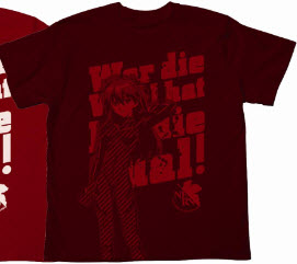 Evangelion - Rebuild of Eva Asuka Burgandy T-Shirt (Size M)