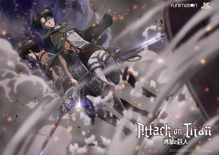 Attack on Titan - Erin and Levi Clear PVC Poster A2 Size - Click Image to Close