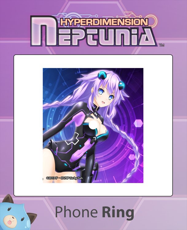 Hyperdimensional Neptunia - Purple Heart Phone Ring - Click Image to Close