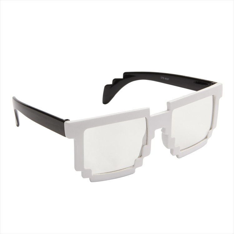 Glasses - Two Tone Clear Lens Pixel Glasses (12pc Asst Pack)